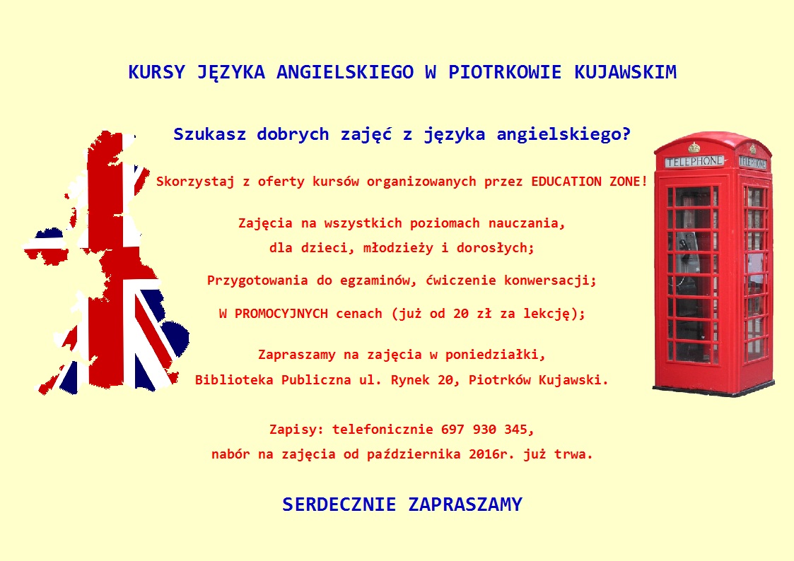 Kursy Języka Angielskiego w Piotrkowie Kujawskim